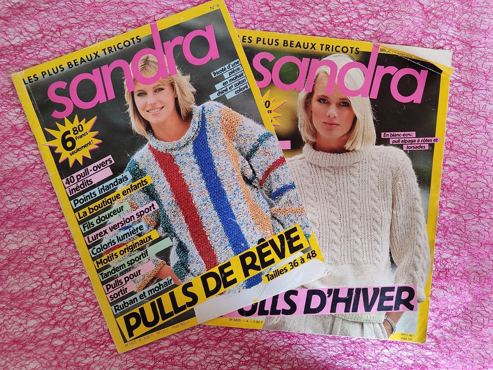 Sandra - Les plus beaux tricots - 2 magazines 